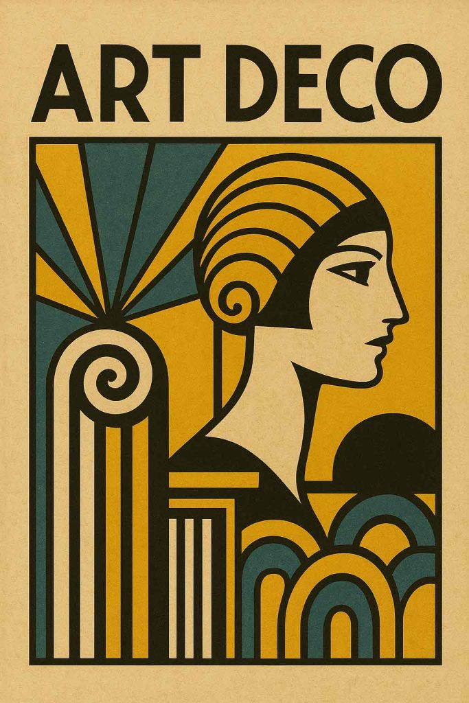 Art Deco inspired architectural decorative element